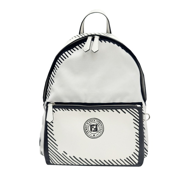 FENDI Black Leather Backpack - Picture 1 of 11